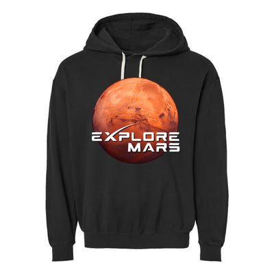 Occupy Mars Space X Exploration Space Garment-Dyed Fleece Hoodie