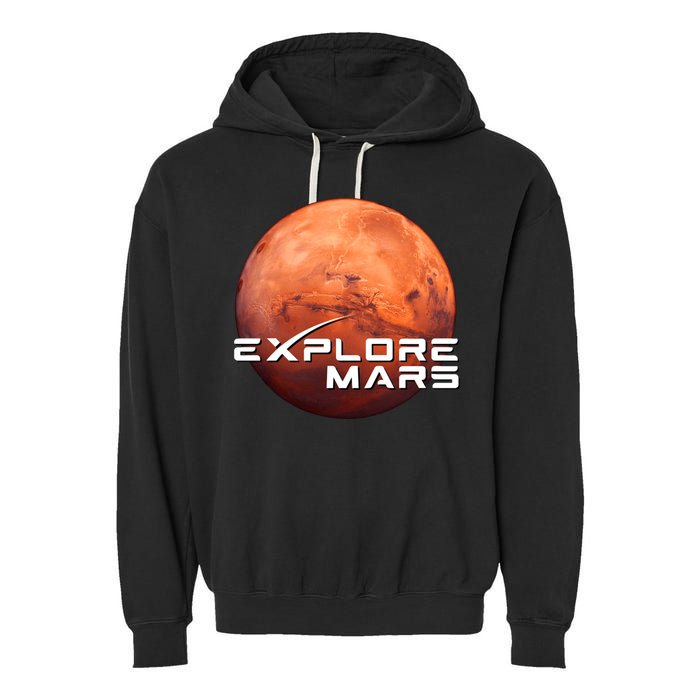 Occupy Mars Space X Exploration Space Garment-Dyed Fleece Hoodie
