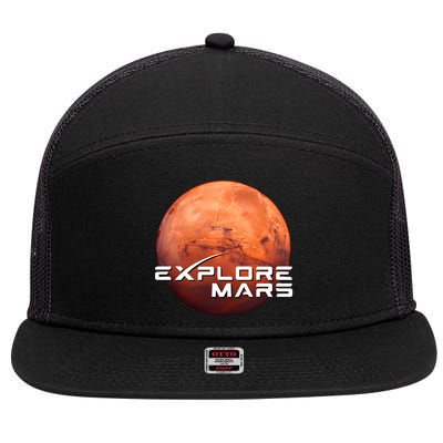 Occupy Mars Space X Exploration Space 7 Panel Mesh Trucker Snapback Hat