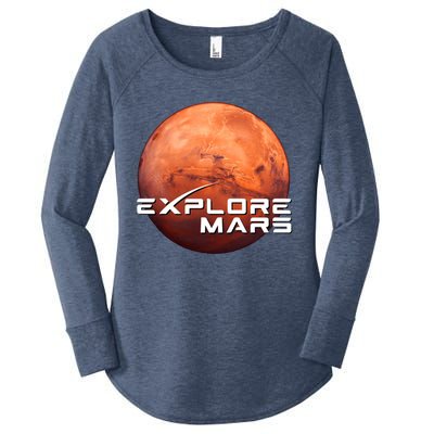 Occupy Mars Space X Exploration Space Women's Perfect Tri Tunic Long Sleeve Shirt