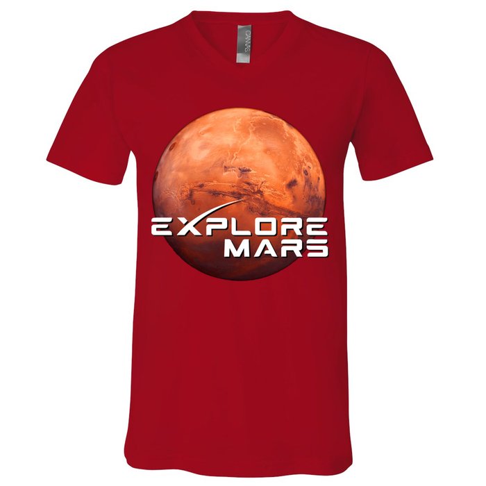 Occupy Mars Space X Exploration Space V-Neck T-Shirt