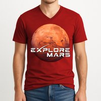 Occupy Mars Space X Exploration Space V-Neck T-Shirt
