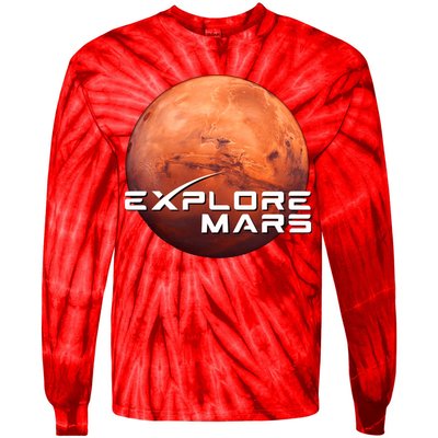 Occupy Mars Space X Exploration Space Tie-Dye Long Sleeve Shirt