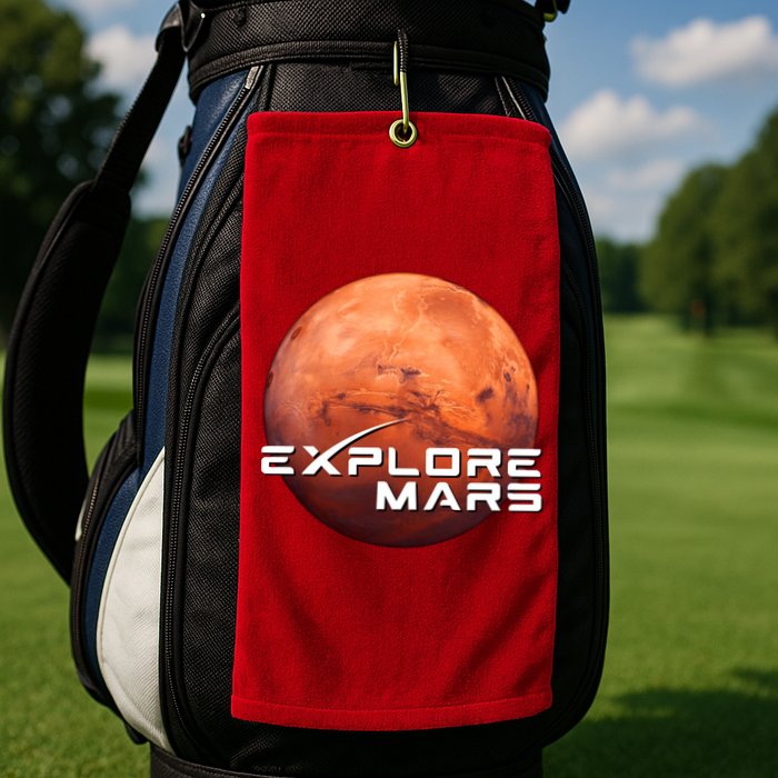 Occupy Mars Space X Exploration Space Golf Towel