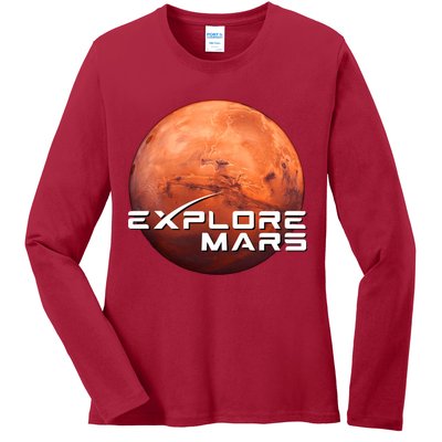 Occupy Mars Space X Exploration Space Ladies Long Sleeve Shirt