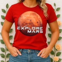 Occupy Mars Space X Exploration Space Womens T-Shirt