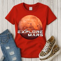 Occupy Mars Space X Exploration Space Womens T-Shirt
