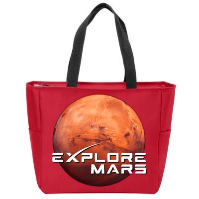 Occupy Mars Space X Exploration Space Zip Tote Bag