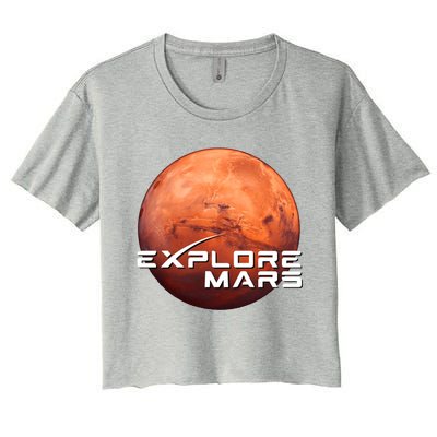 Occupy Mars Space X Exploration Space Women's Crop Top Tee