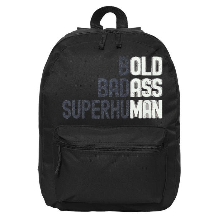 Old Man Saying Gag Gift Birthday For Dad 16 in Basic Backpack