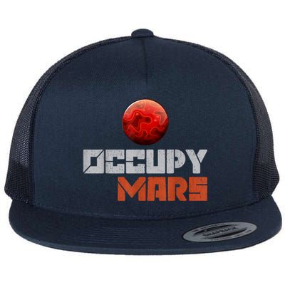 Occupy Mars Space Outer Space Flat Bill Trucker Hat