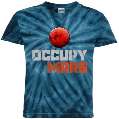 Occupy Mars Space Outer Space Kids Tie-Dye T-Shirt