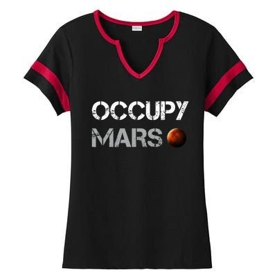 Occupy Mars Space Explorer Ladies Halftime Notch Neck Tee