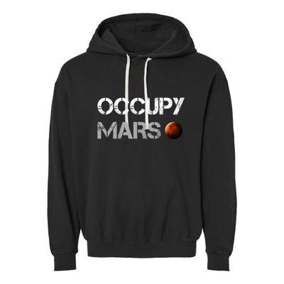 Occupy Mars Space Explorer Garment-Dyed Fleece Hoodie