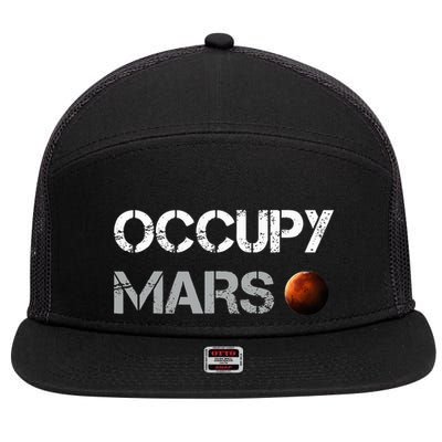 Occupy Mars Space Explorer 7 Panel Mesh Trucker Snapback Hat