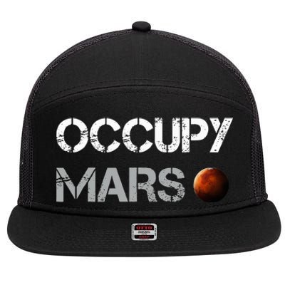 Occupy Mars Space Explorer 7 Panel Mesh Trucker Snapback Hat