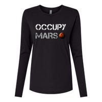 Occupy Mars Space Explorer Womens Cotton Relaxed Long Sleeve T-Shirt