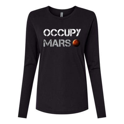 Occupy Mars Space Explorer Womens Cotton Relaxed Long Sleeve T-Shirt