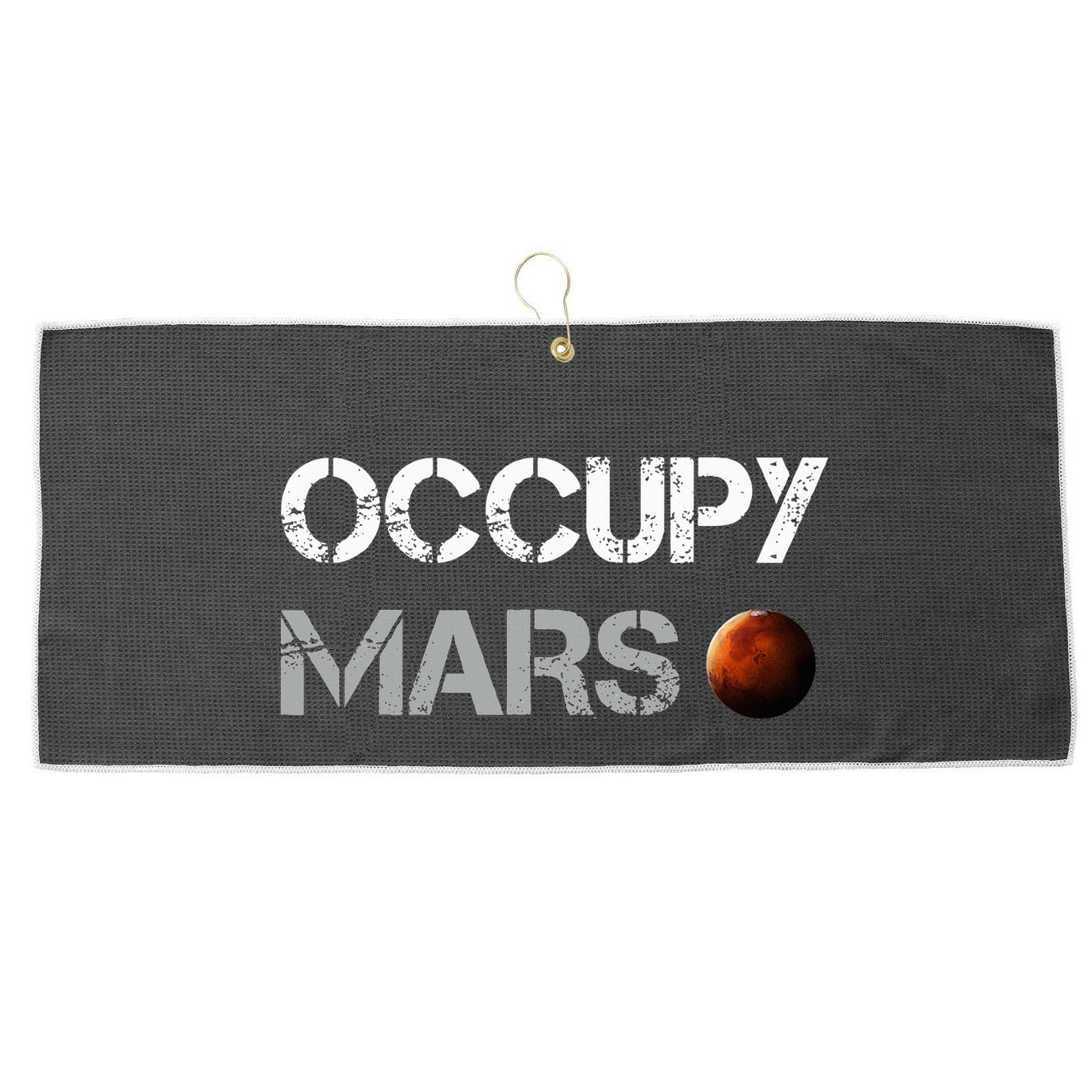 Occupy Mars Space Explorer Large Microfiber Waffle Golf Towel