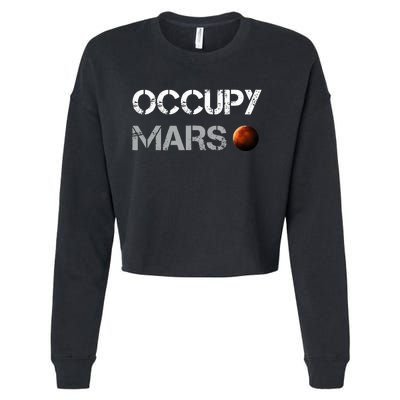 Occupy Mars Space Explorer Cropped Pullover Crew