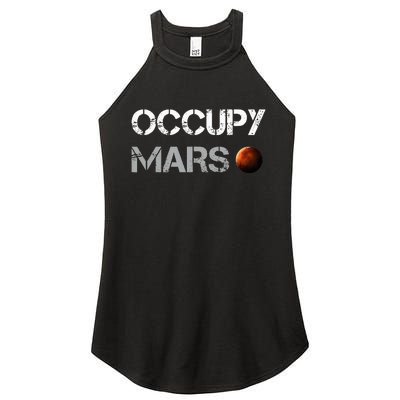 Occupy Mars Space Explorer Women's Perfect Tri Rocker Tank