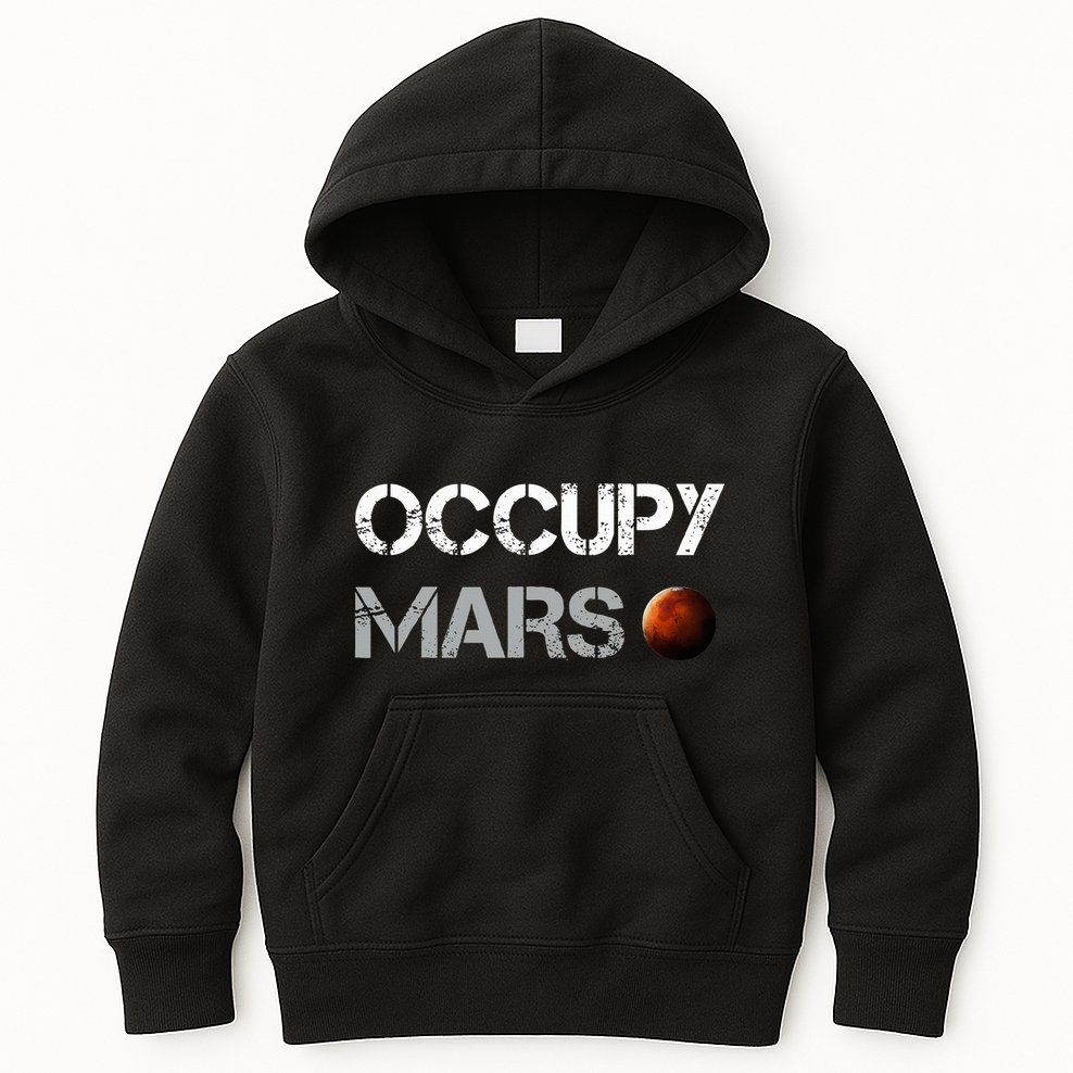 Occupy Mars Space Explorer Kids Hoodie