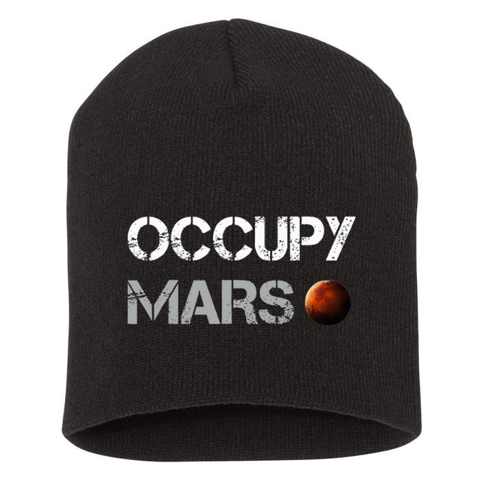 Occupy Mars Space Explorer Short Acrylic Beanie