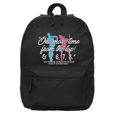One More Time From Top 5 6 7 8 Fun Dance Teacher 16 in Basic Backpack