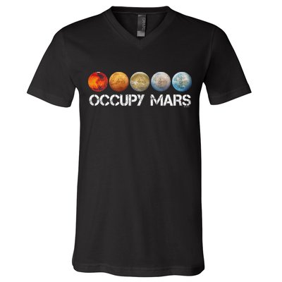 Occupy Mars Terraform V-Neck T-Shirt