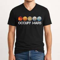 Occupy Mars Terraform V-Neck T-Shirt