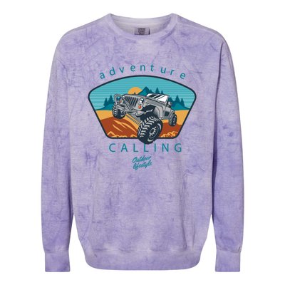 Offroad Mud Truck Adventure Calling Outdoor Lifestyle Gift Colorblast Crewneck Sweatshirt