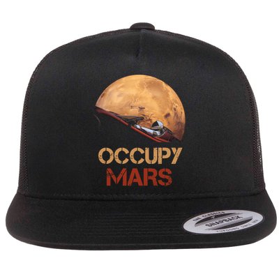 Occupy Mars Tee Flat Bill Trucker Hat