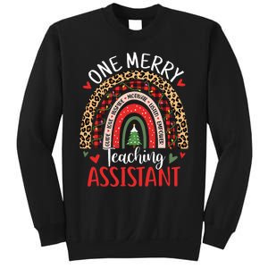 One Merry Teaching Assistant Rainbow Christmas Teacher Aide Sweatshirt