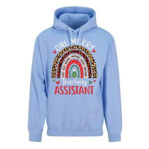 One Merry Teaching Assistant Rainbow Christmas Teacher Aide Unisex Surf Hoodie