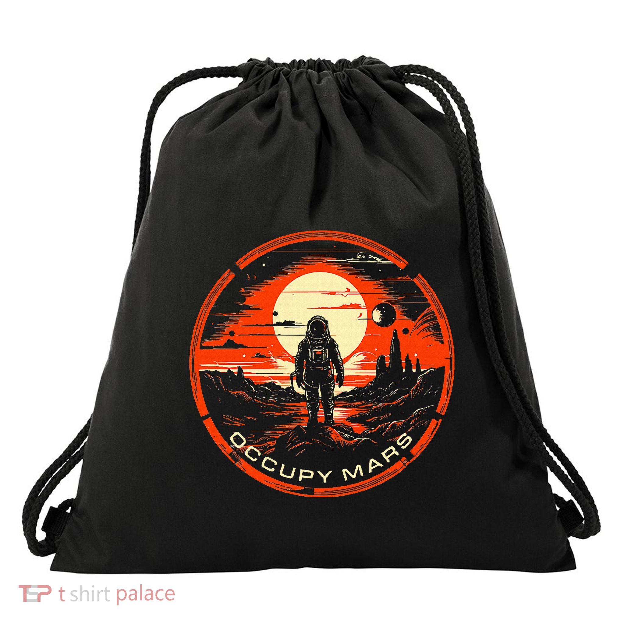 Occupy Mars Terraforming Drawstring Bag