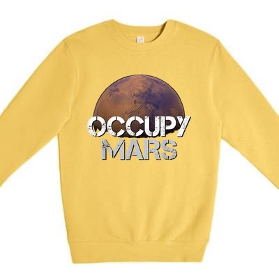 Occupy Mars Terraform Tee Extraterrestrial Premium Crewneck Sweatshirt