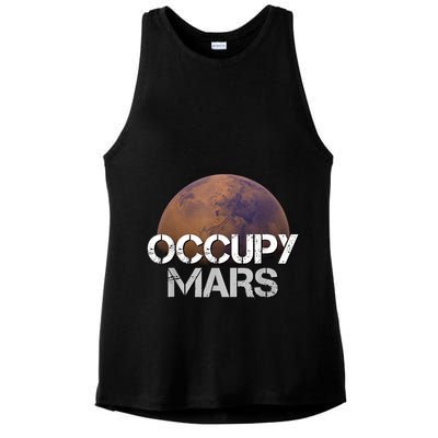 Occupy Mars Terraform Tee Extraterrestrial Ladies PosiCharge Tri-Blend Wicking Tank