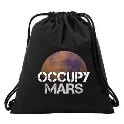 Occupy Mars Terraform Tee Extraterrestrial Drawstring Bag