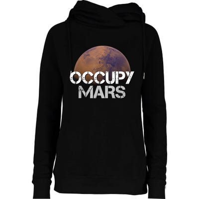 Occupy Mars Terraform Tee Extraterrestrial Womens Funnel Neck Pullover Hood