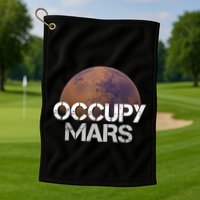 Occupy Mars Terraform Tee Extraterrestrial Golf Towel