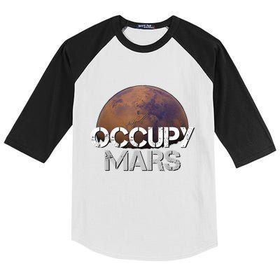Occupy Mars Terraform Tee Extraterrestrial Kids Colorblock Raglan Jersey