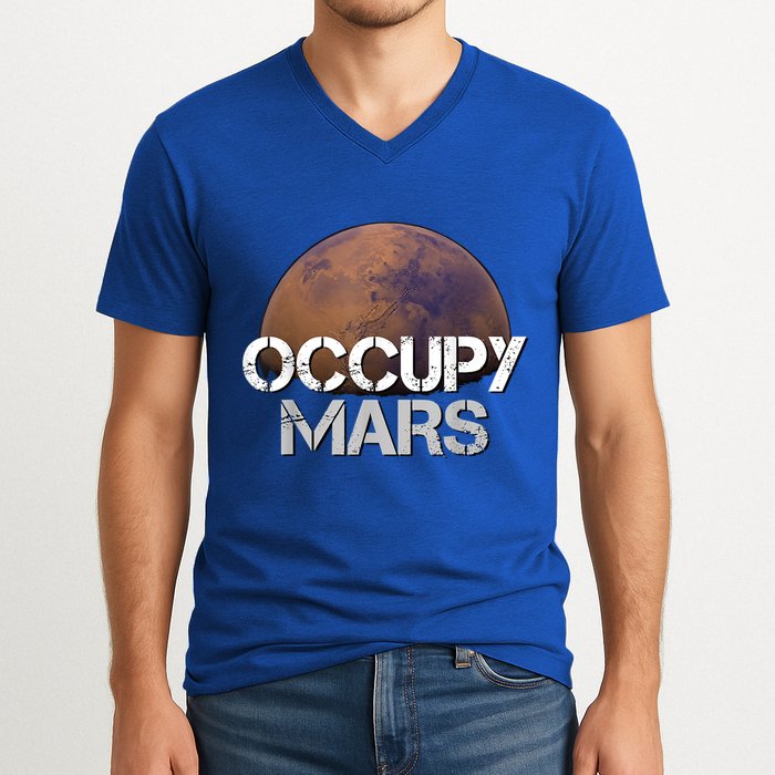 Occupy Mars Terraform Tee Extraterrestrial V-Neck T-Shirt