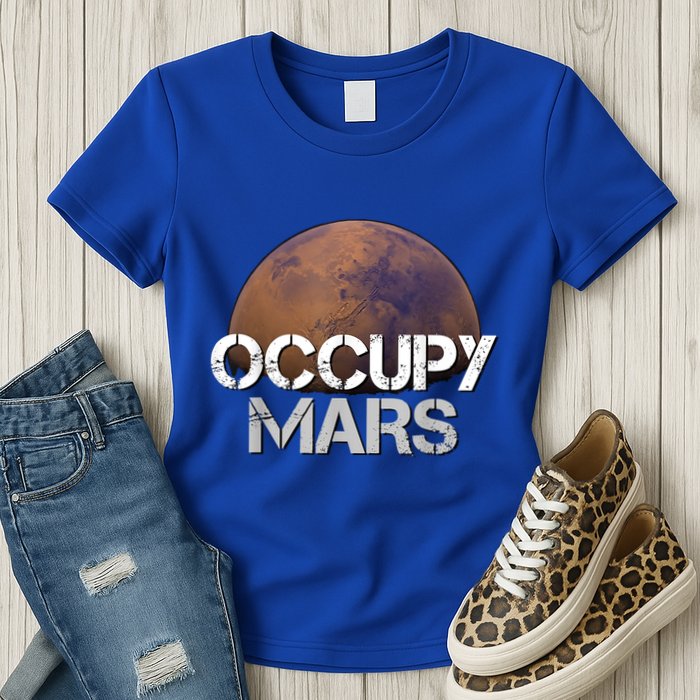 Occupy Mars Terraform Tee Extraterrestrial Womens T-Shirt