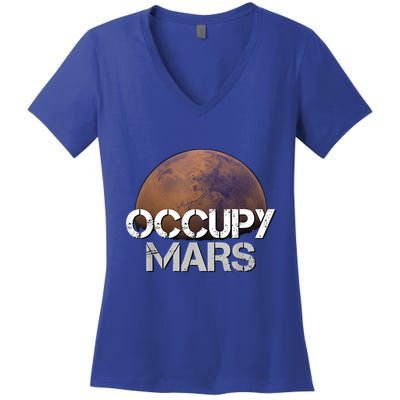 Occupy Mars Terraform Tee Extraterrestrial Women's V-Neck T-Shirt