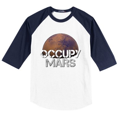 Occupy Mars Terraform Tee Extraterrestrial Baseball Sleeve Shirt