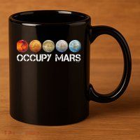 Occupy Mars Terraform 11oz C Handle Ceramic Mug