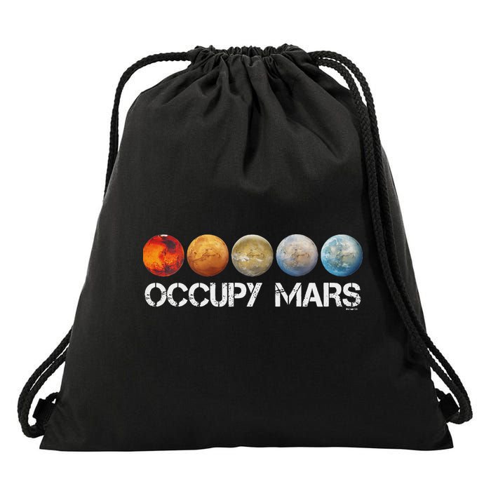 Occupy Mars Terraform Drawstring Bag