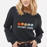 Occupy Mars Terraform Cropped Pullover Crew