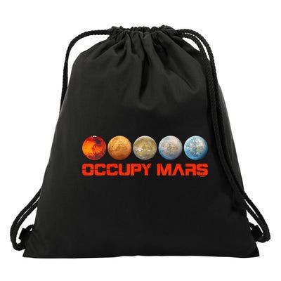 Occupy Mars Terraform Drawstring Bag