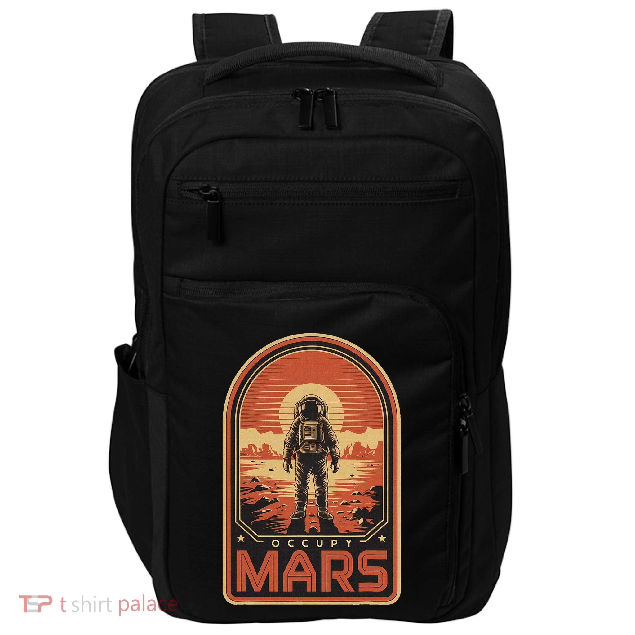 Occupy Mars Terraform Space Astronomy Retro Lover Souvenir Impact Tech Backpack